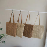 Women Large Woven Straw Beach Tote Shoulder Bag