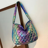 Women Large-capacity Cotton Padded Shoulder Tote Bag Ladies Handbags