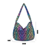 Women Large-capacity Cotton Padded Shoulder Tote Bag Ladies Handbags