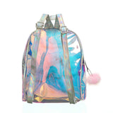 Glittering Clear Unicorn Backpack for Teenage Girls