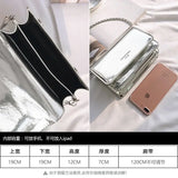 Women Laser Flap Bags Mirror Chain Shoulder Bag Small Handbag