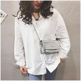 Women Laser Flap Bags Mirror Chain Shoulder Bag Small Handbag