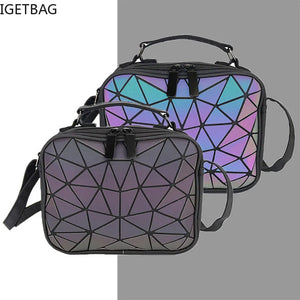 Laser Luminous Geometric Crossbody Bag for Women