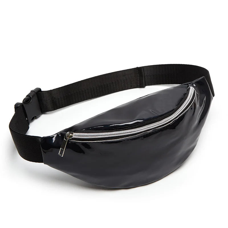 Women Laser Waist Packs Bags Fanny Pack Belt Bag PVC Waist Packs Purse