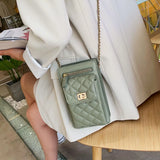 Women Lattice Crossbody Bags High PU Leather Shoulder Bag Mini Quilted Flap Hand