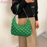 Women Lattice Pattern Quilted Underarm Bag Mini Top-handle Bag