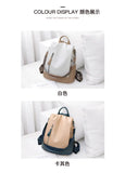 Women's Beige Khaki Leather Backpack
