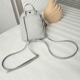 Women Leather Backpack Mini Panelled Bag Bookbag Mochila