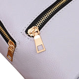 Women Leather Backpack School Rucksack College Solid Ladies Satchel