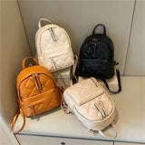 Women Leather Backpack Shoulder Bags Small Backpacks Female Girls Teenager Schoo