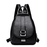Women Leather Backpacks Female Shoulder Bag Travel Ladies Bagpack