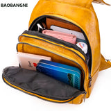 Women Leather Backpacks High Bagpack Ladies Female Pack Rucksacks For Girls