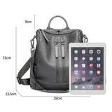 Women Leather Backpacks High Rucksacks Girls Travel Bagpack Ladies Sac Dos