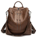 Women Leather Backpacks High Rucksacks Girls Travel Bagpack Ladies Sac Dos