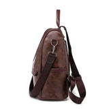Vintage Women Leather Backpacks Shoulder Bag Travel Bagpack Mochilas