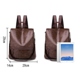 Vintage Women Leather Backpacks Shoulder Bag Travel Bagpack Mochilas