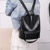 Vintage Women Leather Backpacks Shoulder Bag Travel Bagpack Mochilas