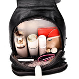 Women Leather Backpacks Vintage Female Shoulder Bag Sac a Dos Travel Ladies Bagp