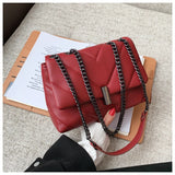 Women Leather Chain Shoulder Bag Messenger Purses Handbag