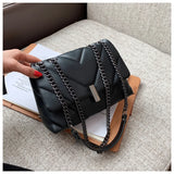 Women Leather Chain Shoulder Bag Messenger Purses Handbag