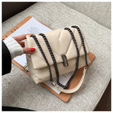 Women Leather Chain Shoulder Bag Messenger Purses Handbag