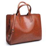 Women Leather Bags Vintage Handbag Casual Female Bag Tote Ladies Shoulder Bag
