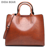 Women Leather Bags Vintage Handbag Casual Female Bag Tote Ladies Shoulder Bag