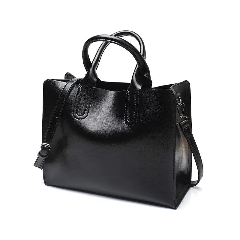 Women Leather Bags Vintage Handbag Casual Female Bag Tote Ladies Shoulder Bag