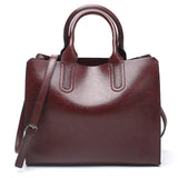 Women Leather Bags Vintage Handbag Casual Female Bag Tote Ladies Shoulder Bag