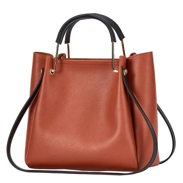 Women Leather Handbag Large Capacity Casual Tote Bag Lady Messenger Shoulder Bag