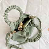 Vintage Leather Handbag Tote Clutch Messenger Shoulder Bag for Women