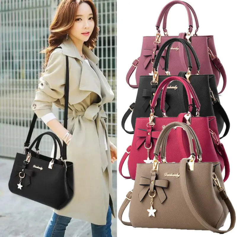 Women Leather Handbag Shoulder Ladies Purse Messenger Satchel Crossbody Tote Bag