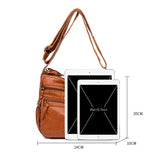 Women Leather Handbags Cell Phone Pocket Lady Female Shoulder Messenger Bag