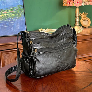 Women Leather Handbags Cell Phone Pocket Lady Female Shoulder Messenger Bag