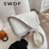Women Leather Handbags High Vintage Ladies Crossbody Female Casual Shoulder Bag