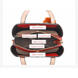 Leather Messenger Bag Crossbody Shoulder Tote Bag for Women