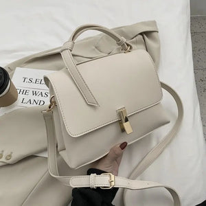 Women Leather Handbags Top-handle Bags Vintage Shoulder Bag for Girls