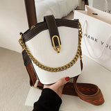Women Leather Handbags Bucket Shoulder Bag Crossbody Vintage Sac A Main
