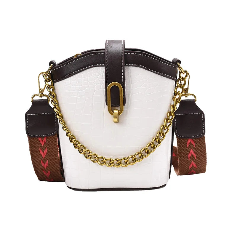 Women Leather Handbags Bucket Shoulder Bag Crossbody Vintage Sac A Main