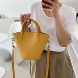 Women Leather Handbags PU Tote Bag Large Shoulder Bags Solid Diagonal Bag