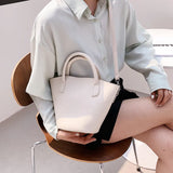 Women Leather Handbags PU Tote Bag Large Shoulder Bags Solid Diagonal Bag