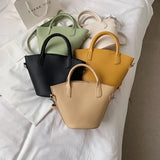 Women Leather Handbags PU Tote Bag Large Shoulder Bags Solid Diagonal Bag