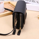 Women Leather Mini Shoulder Bag Long Wallet Crossbady Bag