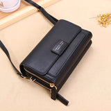 Women Leather Mini Shoulder Bag Long Wallet Crossbady Bag