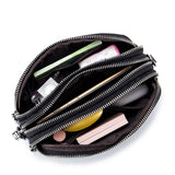 Women Leather Mobile Phone Bag Mini Messenger Bag Ladies Shoulder Bag