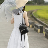Women PU Leather Mini Backpack Lightweight Waterproof Daybag for Female