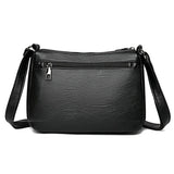 Women Leather Shoulder Bag Multi-pocket Mother Female Crossbody Handbags