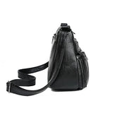 Women Leather Shoulder Bag Multi-pocket Mother Female Crossbody Handbags