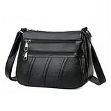 Women Leather Shoulder Bag Multi-pocket Mother Female Crossbody Handbags