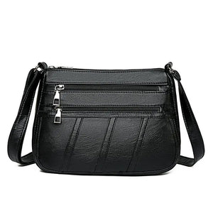 Women Leather Shoulder Bag Multi-pocket Mother Female Crossbody Handbags